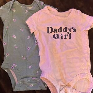 Cartier Pink and Green Baby Bodysuits